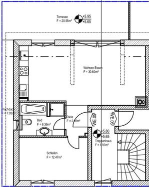 Foto - Zweizimmerwohnung - 900,00 EUR Kaltmiete, ca.  55,00 m²