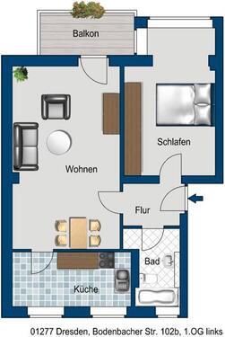 Foto - 2 Zimmer Etagenwohnung zur Miete in Dresden