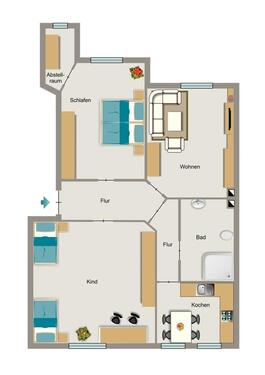 Foto - 3.5 Zimmer Erdgeschoßwohnung zur Miete in Bochum
