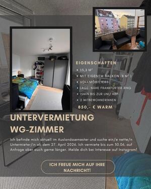 Foto - WG-Zimmer in München mit eigenem Balkon
