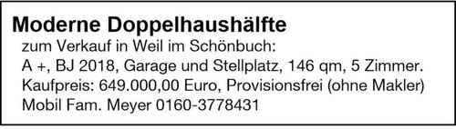 Foto - Doppelhaushälfte zu verkaufen, Provisionsfrei ohne Makler