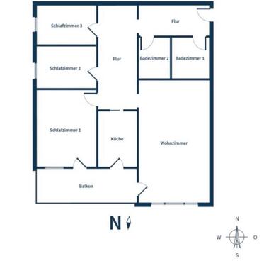 Foto - 4 Zimmer Etagenwohnung zum Kaufen in Heppenheim (Bergstraße)
