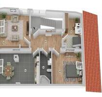 Renovierte Dachgeschosswohnung mit Moselblick, Gartenanteil & viel Nutzfläche – ab 01.04. frei - Leiwen