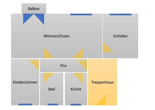 Foto - 3 Zimmer Etagenwohnung zur Miete in Erfurt