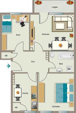 Foto - 3.5 Zimmer Etagenwohnung zur Miete in Ahlen