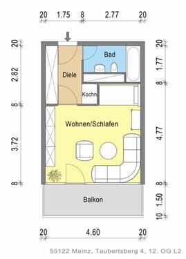Foto - 1 Zimmer Etagenwohnung in Mainz