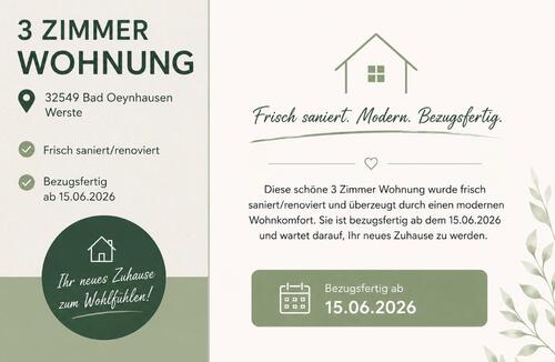 Foto - 3Zimmer Wohnung in Bad Oeynhausen Werste