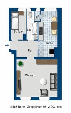 Foto - 1.5 Zimmer Etagenwohnung zur Miete in Berlin