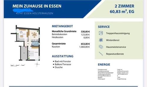 Foto - 2-Zimmer-Wohnung mit Terrasse ab 01.10.2025