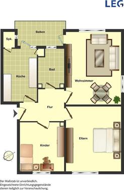 Foto - 3 Zimmer Erdgeschoßwohnung zur Miete in Osnabrück