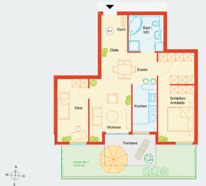 Foto - Helle 3,5-Zimmer Wohnung mit Garage in Böblingen