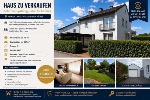 Foto - Familienhaus ohne Makler – sofort bezugsfertig!