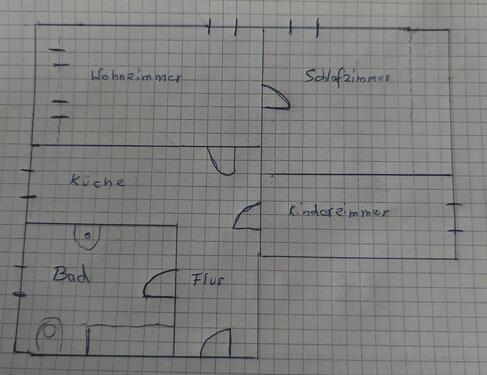 Foto - 3 Raum Wohnung - 530,00&nbsp;EUR Kaltmiete, ca.&nbsp; 65,00&nbsp;m&sup2;