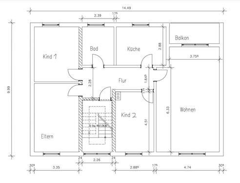 Foto - 4 Zimmer Etagenwohnung zur Miete in Northeim