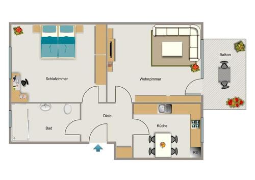 Foto - 2.5 Zimmer Etagenwohnung zur Miete in Essen