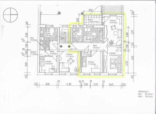 Foto - 3 Zimmer Etagenwohnung zur Miete in Salzwedel