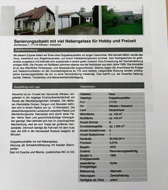 Foto - 6 Zimmer Doppelhaushälfte zum Kaufen in Gnoien