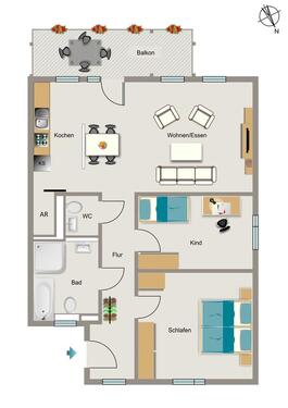 Foto - Etagenwohnung zur Miete in Essen