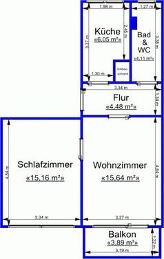 Foto - 2 Zimmer Etagenwohnung zur Miete in Gera