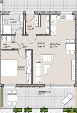 Foto - Schick-charmant-zentrumsnah - 700,00&nbsp;EUR Kaltmiete, ca.&nbsp; 84,68&nbsp;m&sup2;