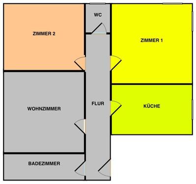 Foto - KERNSANIERT 3 Zi 75qm Anbau wie EFH Wohnung Grundschule
