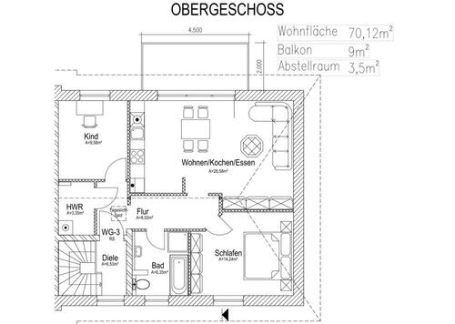 Foto - 3 Raum Wohnung - 844,00 EUR Kaltmiete,