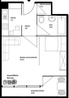Foto - 1-Zimmer Wohnung 40 qm mit Balkon in München - Obergiesing