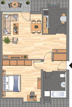 Foto - 1 Zimmer Etagenwohnung zur Miete in Wolfsburg