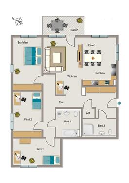 Foto - 4 Zimmer Etagenwohnung zur Miete in Bochum