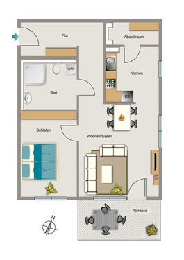 Foto - 2 Zimmer Erdgeschoßwohnung zur Miete in Bochum
