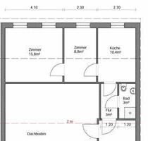 kompakte 2-Zimmer-Dachgeschosswohnung in der KTV - Rostock Hansaviertel