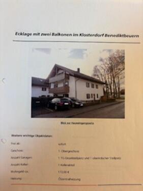 Foto - Etagenwohnung zum Kaufen in Benediktbeuern