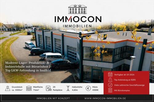 Foto - Moderne Lager- Produktion- & Industriehalle mit Büroeinheit 
