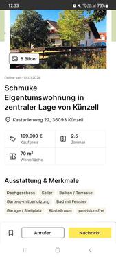 Foto - 2 Zimmer Dachgeschoßwohnung zum Kaufen in Künzell