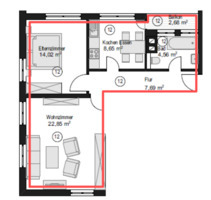 2 Zimmer- DG Wohnung in 78224 Singen, zu vermieten - Singen (Hohentwiel)
