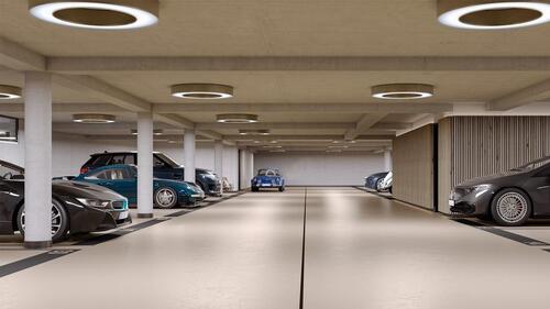 Foto - Düsseldorf Medienhafen - Tiefgaragenstellplatz