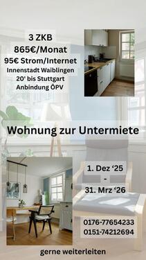 Foto - Wohnung zur Untermiete für 4 Monate Waiblingen Altstadt