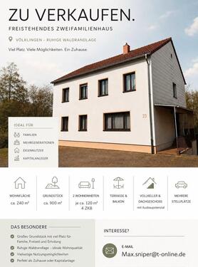 Foto - Freistehendes Zweifamilienhaus mit großem Grundstück Völklingen