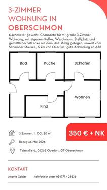 Foto - Charmante 3-Zimmer 80m² Wohnung in Oberschmon zu vermieten