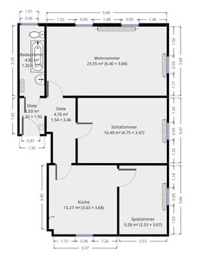 Foto - 3 Zimmer Etagenwohnung zur Miete in Bevern