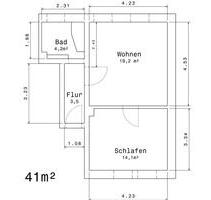 möblierte helle 2R-Wohnung mit Tageslichtbad, Parkplatz, Garten - Löbau