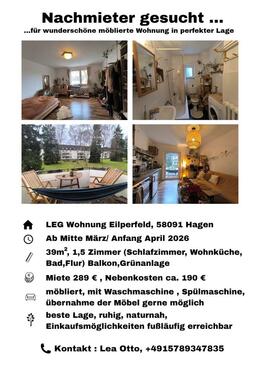 Foto - Wohnung Hagen - 289,00&nbsp;EUR Kaltmiete, ca.&nbsp; 39,00&nbsp;m&sup2;