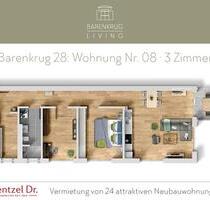Neubau in Tonndorf – moderne 3-Zimmer-Wohnung mit Balkon – Wentzel Dr. - Hamburg Wandsbek