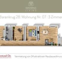 Moderne 3-Zimmer-Neubauwohnung mit Balkon in Farmsen-Berne- Wentzel Dr. - Hamburg Wandsbek