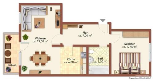 Foto - 2 Zimmer Etagenwohnung zur Miete in Weißwasser (Oberlausitz)