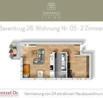 Neubau in Farmsen-Berne: Stilvolle 2-Zimmer-Wohnung mit Balkon- Wentzel Dr. - Hamburg Wandsbek