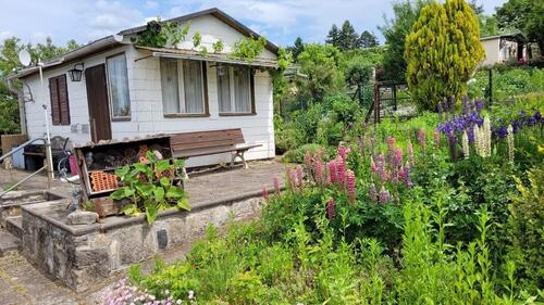 Foto - Garten in Arnstadt Dornheimer Berg Laube Gewächshaus Wasserbecken