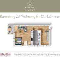 Moderne 1-Zimmer-Wohnung mit Terrasse – Farmsen-Berne – Wentzel Dr. - Hamburg Wandsbek