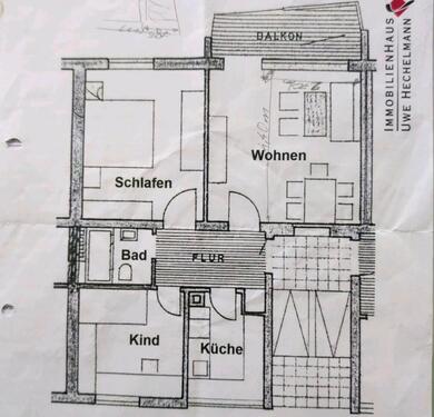 Foto - 3 Zimmer Wohnung - 1.000,00&nbsp;EUR Kaltmiete, ca.&nbsp; 58,00&nbsp;m&sup2;