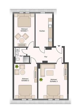 Foto - 3 Zimmer Etagenwohnung zur Miete in Dresden